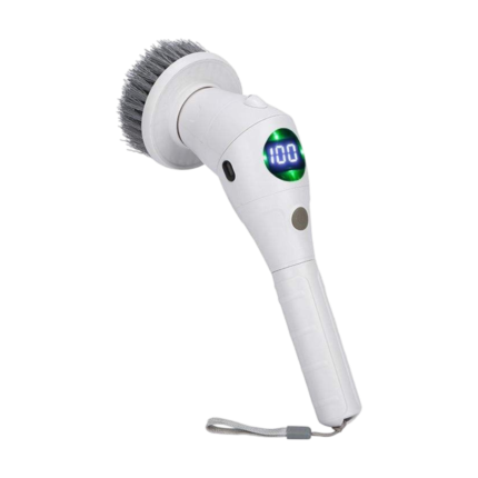 Brosse de nettoyage électrique avec tête rotative, écran numérique et brosses interchangeables pour la maison