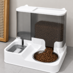 Station d'eau et de nourriture pour chats avec 1 l d'eau et 2,2 l de croquettes – Image 2
