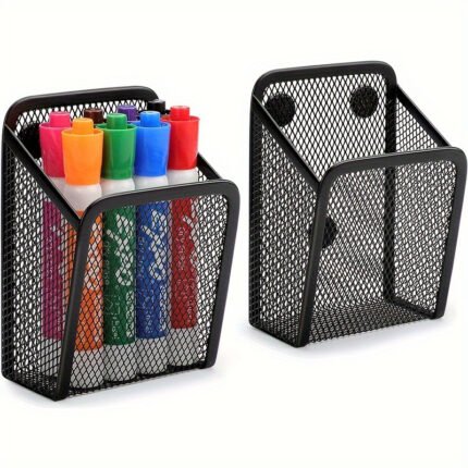 Porte-stylos magnétique en métal pour tableau blanc et réfrigérateur