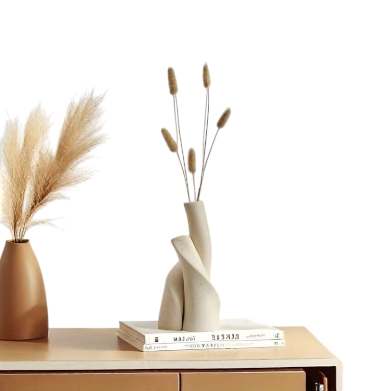 Set de vases sculpturaux nordiques à forme organique – 2 pièces