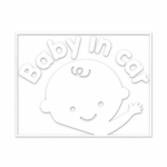 Autocollant Bébé à bord pour vitre et carrosserie de voiture