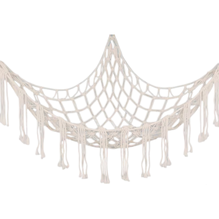 Filet de rangement pour peluches avec 3 crochets – 120 cm