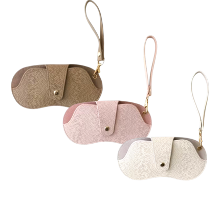 Lot de 3 étuis à lunettes avec dragonne et mousqueton