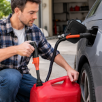 Pompe à carburant portable à piles avec réglage du débit – Image 2