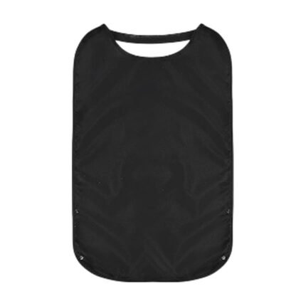 Tablier noir pour adultes avec élastique et récupérateur de miettes, lavable pour les repas