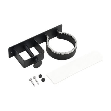 Support de sèche-cheveux en métal à fixation murale pour un rangement organisé dans la salle de bain