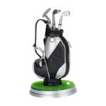 Porte-stylos sac de golf avec 3 stylos clubs de golf