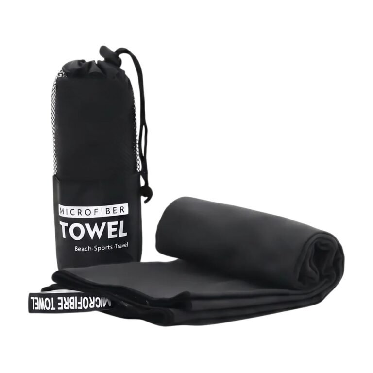 Serviette de sport microfibre à séchage rapide et rangement compact pour le fitness, le sport et les voyages