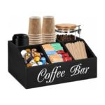 Organiseur à café en bois pour capsules et accessoires