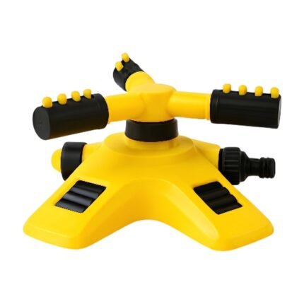 Arroseur de jardin rotatif en plastique avec arrosage à 360 degrés et large base pour les grandes surfaces