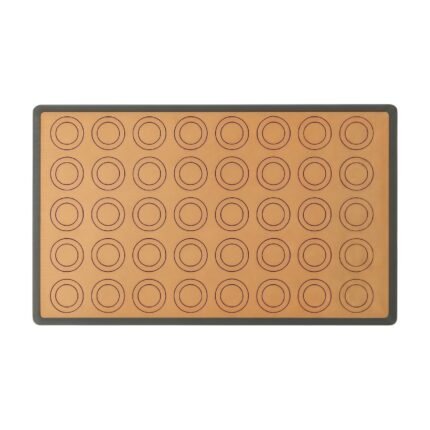 Tapis de cuisson en silicone avec cercles marqués, surface antiadhésive et base antidérapante
