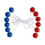 Bolas de rechange pour ladder golf – 6 balles de lancer rouges et bleues avec cordon pour jeux de lancer sur échelle