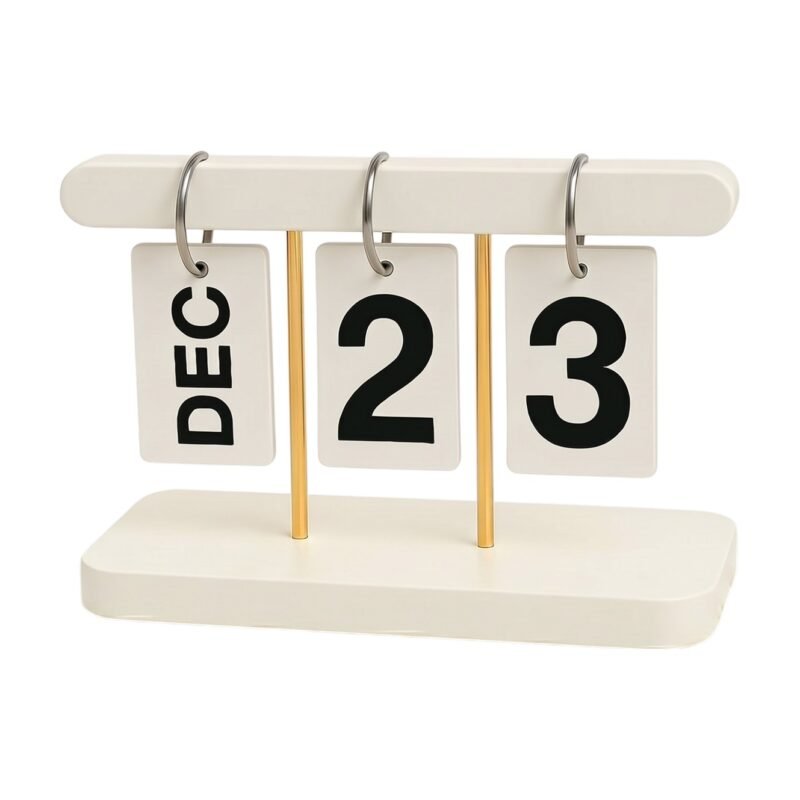 Calendrier à feuillets pour bureau au design nordique avec cartes de dates