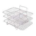 Accessoire friteuse à air : grille longue à trois niveaux pour plus d'espace et plusieurs niveaux de cuisson
