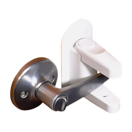 Verrou adhésif de poignée de porte à bouton-poussoir