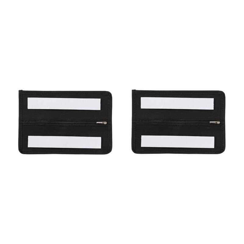 Pochette de rangement cachée autoadhésive avec fermeture éclair – 2 pcs
