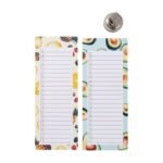 Liste de courses magnétique pour réfrigérateur avec porte-stylo – 2 pièces