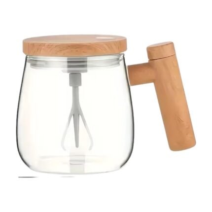 Mug auto-mélangeur 400 ml en verre borosilicate