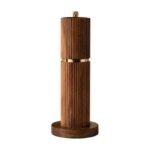 Set moulins à sel et poivre en bois d'acacia avec socle