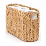 Porte-papier toilette tressé avec rangement et ouverture latérale